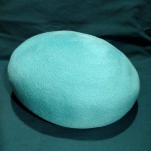 Neco || Turquoise Brimless Dome Wool Felt hat